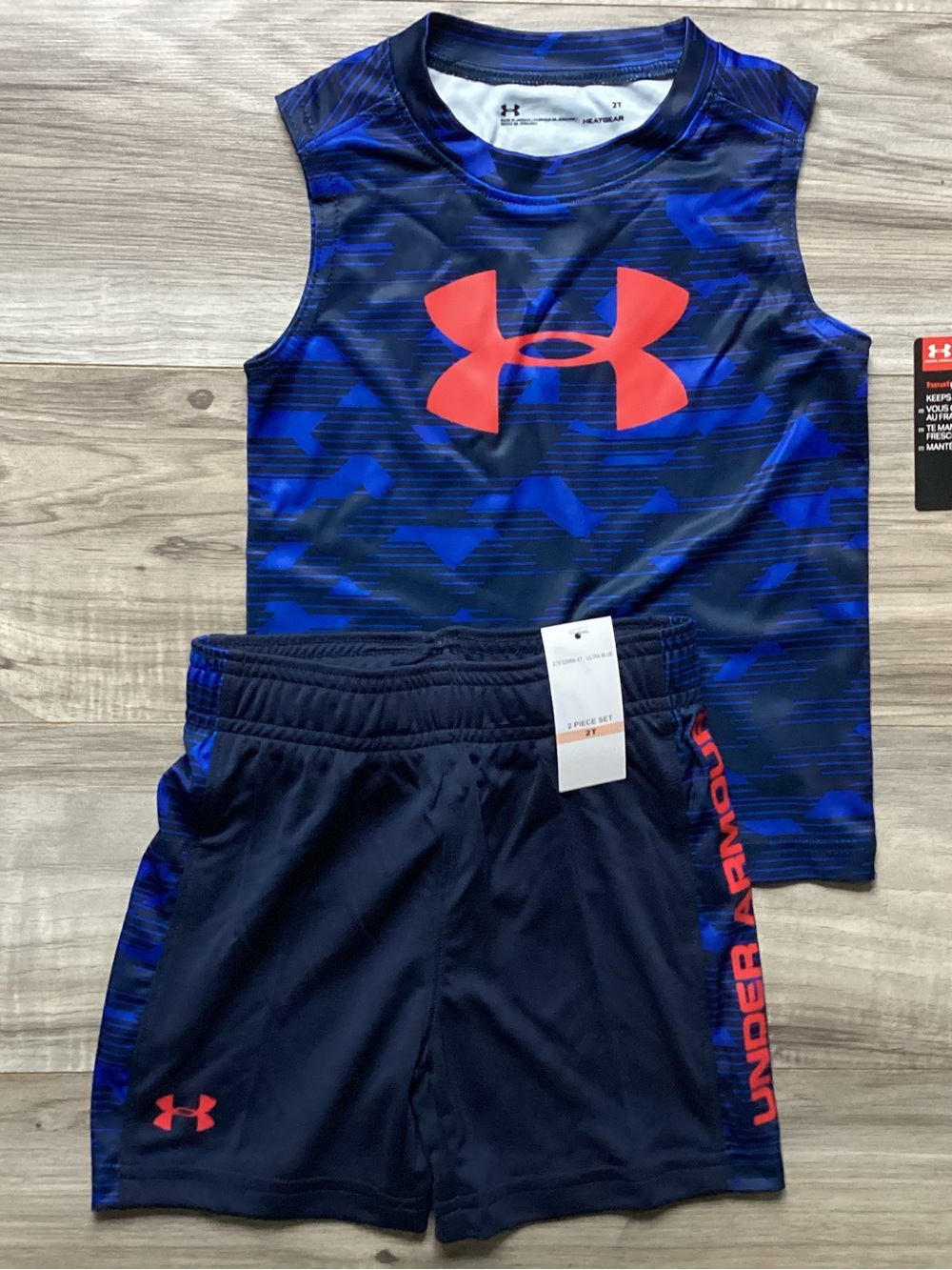 Under Armour Sleeveless Top & Shorts toddler boy size 2T(NWT) ~FIRM, NO OFFERS~